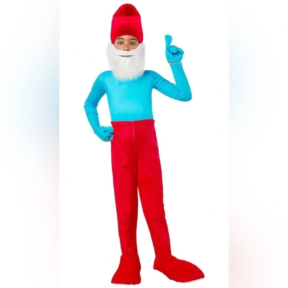 Kids Red and Blue Gnome Costume